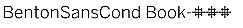 BentonSansCond Book字体转换